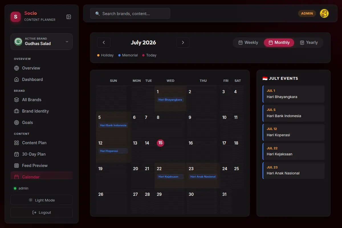 Content Calendar