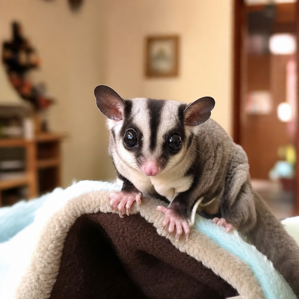 Ilustrasi sugar glider Classic Grey