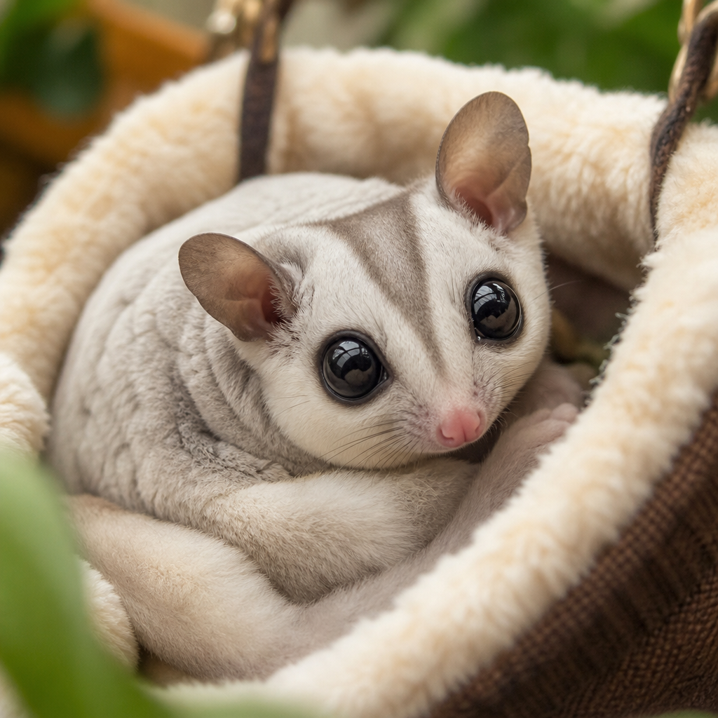 Ilustrasi sugar glider Platinum